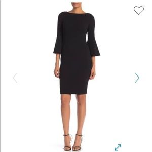 Black bell sleeve dress